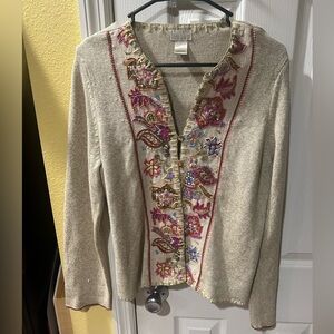 Vintage Sigrid Olson Embroidered Cardigan